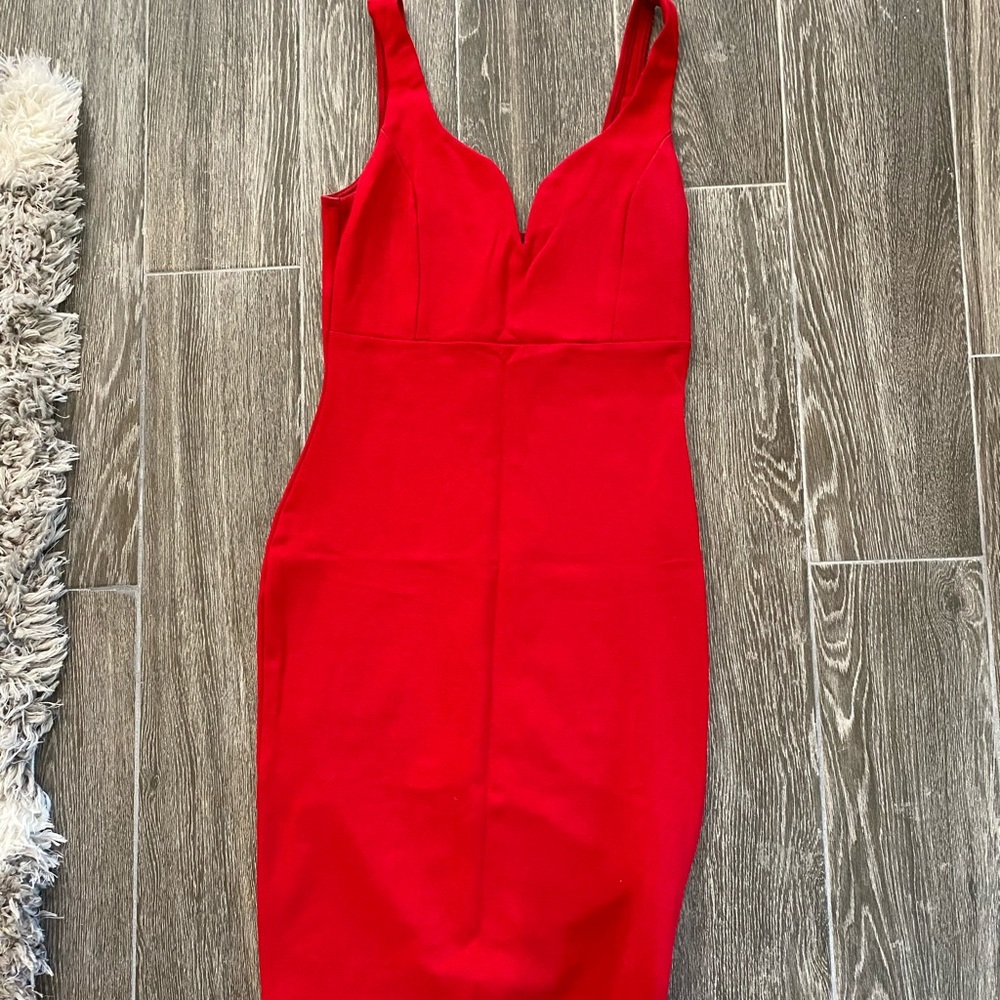 Fashion nova red dress, size small worn once!